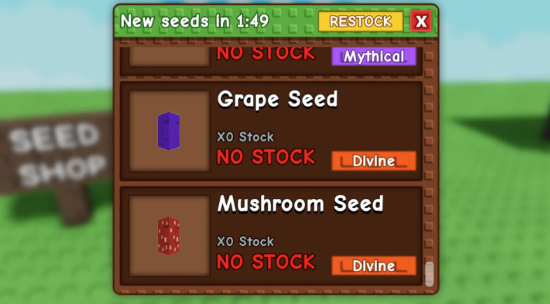 Mushroom trong Grow a Garden