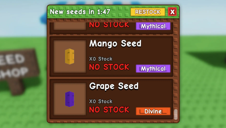 Grape Seed trong  Grow a Garden